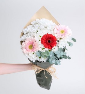 Papatya Ve Gerbera Buketi